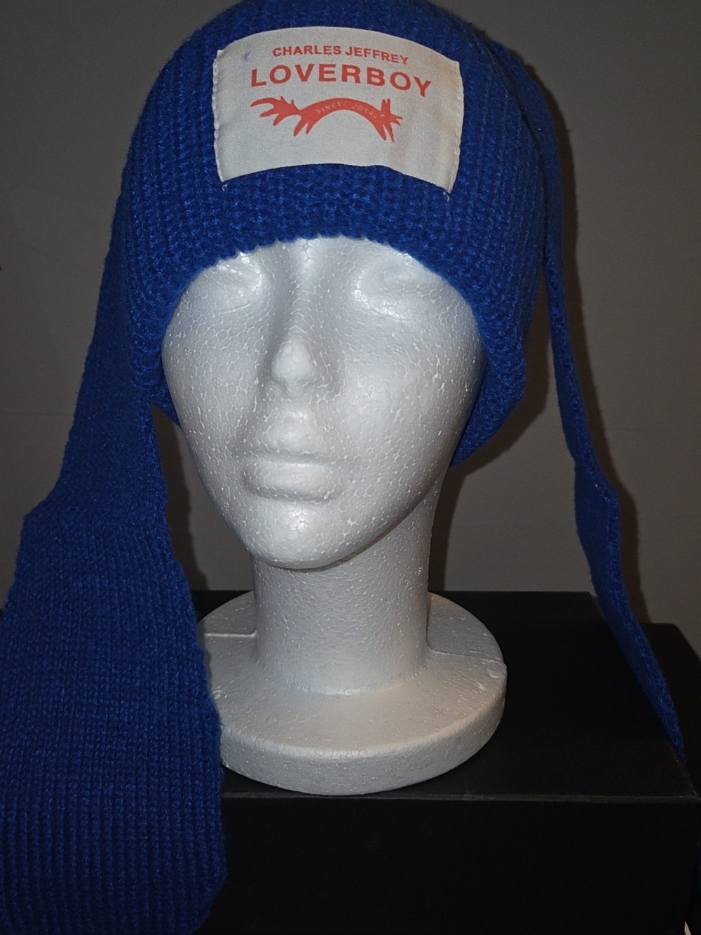 Royal Blue Knit Earflap Hat